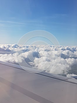 View from an aeroplane window.