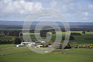 View of agriculture area in Australia countryside