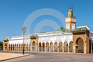 View at the Ahl Fas mosque near Royal palace in the streets of Rabat - Morocco photo