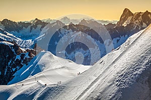 The view from Aiguille du Midi during acclimatization and climb