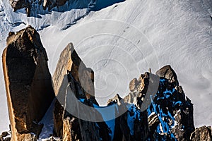 The view from Aiguille du Midi during acclimatization and climb