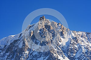 View of Aiguille du midi in Chamonx