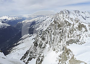 View from Aiguille du Midi mountain photo