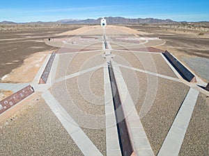 View from the air, Felicity, California, history is preserved in granite photo