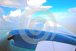 View through aircraft window