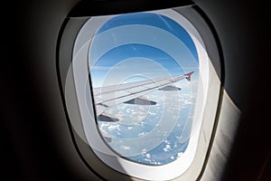View of Airplane window