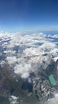 View from airplane window, Italy