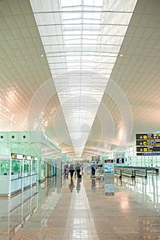 A view of the airport in Barcelona, Spain