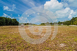 View of an airstrip at Caye Caulker island, Beli