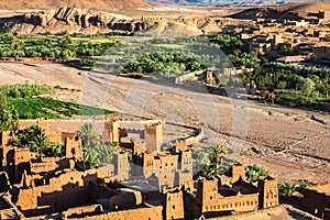 View of Ait Benhaddou Kasbah, Ait Ben Haddou, Ouarzazate, Morocco