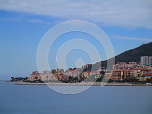 View of Ajaccio Town, Corsica, France, Tiltshift
