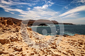 View of Ajuy coast in Fuerteventura, Canary Islands, Spain photo