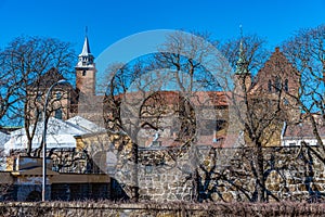 View of the Akershus fort in Oslo, Norway