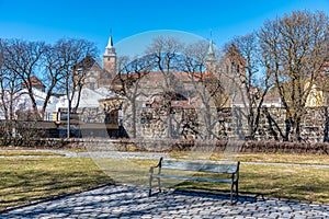 View of the Akershus fort in Oslo, Norway