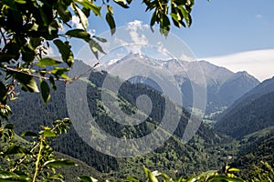 View of the Aksai gorge in the mountains near the city of Almaty, Kazakhstan