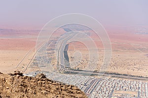 View of Al Ain, Abu Dhabi, United Arab Emirates from Jebal Hafeet