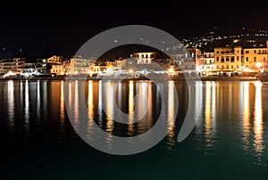 View of the alassio promenade from the pier