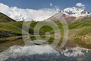 View on the Alay Valley near Lake Tolpur, Kyrgyzstan