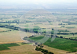 The view of the Alazani valley from the monastery Nekresi.