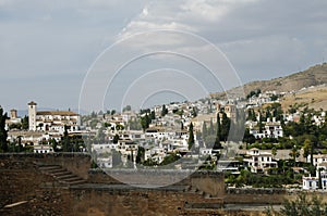 View of the Albaicin in Granada, Spain, and