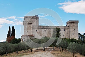 View of Albornoz fortress. Narni. Italy. photo