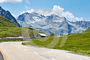 View of the albula pass in grisons, switzerland, europe