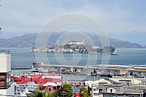 View of Alcatraz from Russian Hill