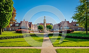 View of the Alderman E. van Dronkelaarsquare in Almelo Netherlands