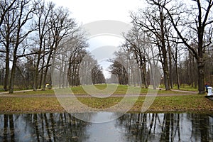 View of Alexander`s park, Tsarskoe Selo