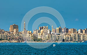 View of Alexandria harbor, Egypt photo