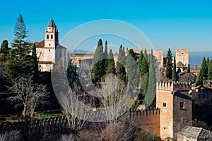 View of the Alhambra from Generalife Gardens