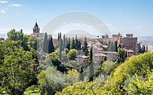 View of Alhambra Palace in Granada in Spain