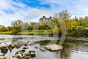 A view along the banks of the River Boyne at Trim, Ireland
