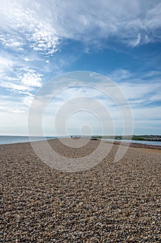 View along the expanse of Chesil Beach, Dorset