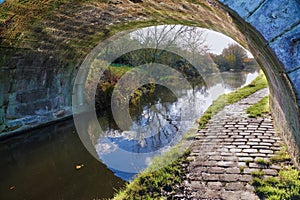 View along the Leeds Liverpool canal.