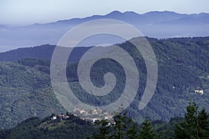 View of Alpi Apuane from Foce Carpinelli, Tuscany photo