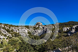 View of Alpilles from Les Baux de Provence, France