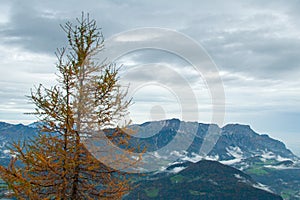 View of Alpine valley from The Kehlsteinhaus, Berchtesgaden National Park