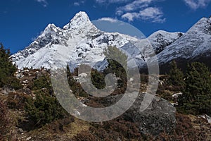 View of Ama Dablam from Pangboche