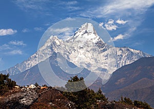 View of Ama Dablam on the way to Everest Base Camp