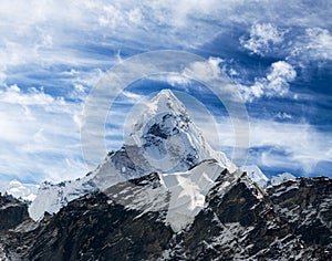 View of Ama Dablam on the way to Everest Base Camp