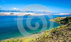 view on amazing coast of island Pag in Bosana in Croatia