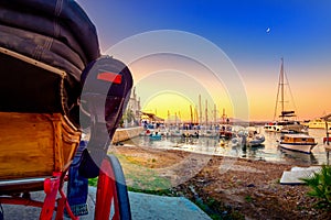 View of the amazing island of Spetses, Greece.