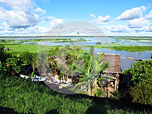 The view of amazon river in Iquitos, Peru