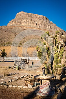 View of the american west with a traditional cowboy objects