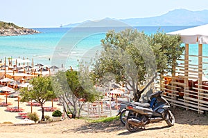 View of Ammolofoi beach in northern Greece. photo