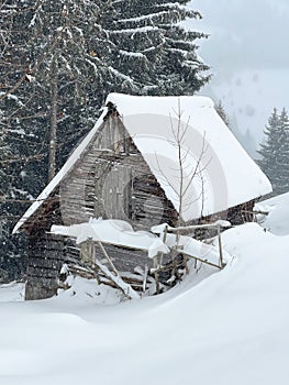 The view of Amphiteather of Transilvanya in winter time