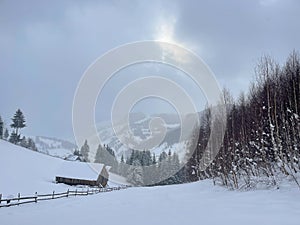 The view of Amphiteather of Transilvanya in winter time