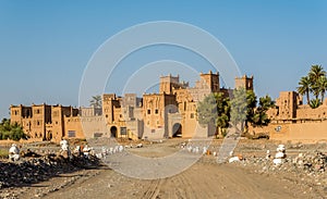 View at the Amridil Kazbah of Skoura oasis - Morocco