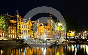 The view of Amsterdam central train station, Netherlands